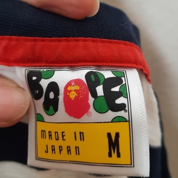 Bape A Bathing Ape Striped Long Tee M - Picture 4 of 8